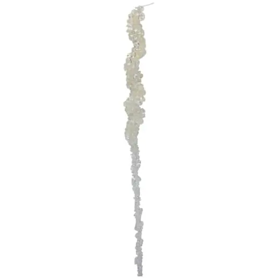 18.5" Clear Contemporary Dangling Icicle Ornament {1}