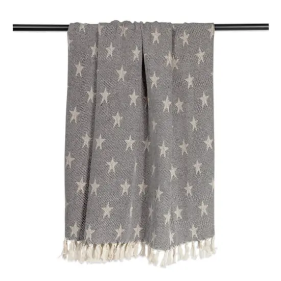 DII&reg; Gray Stars Throw {5}