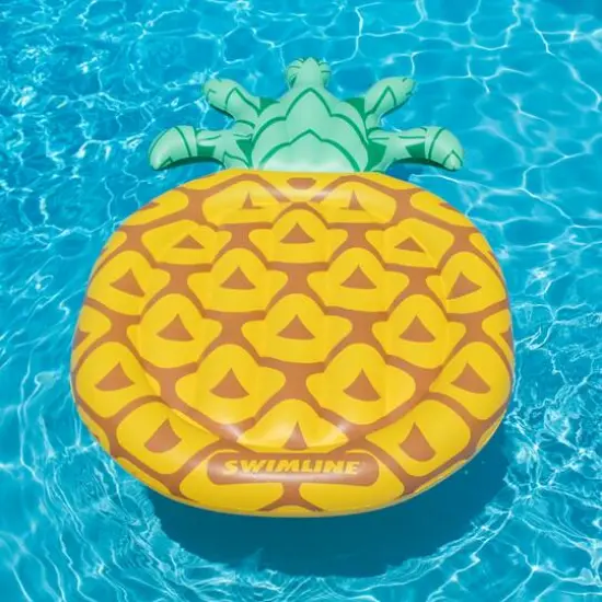 86" Inflatable Tropical Pineapple Swimming Pool Raft {4}