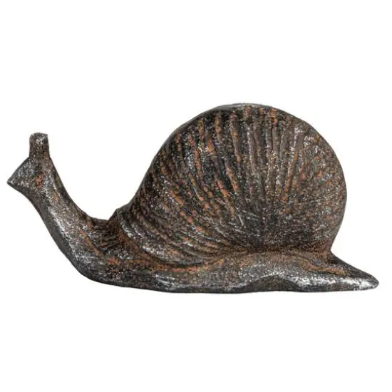 Hello Honey&reg; 6" Rust-Colored Cast Metal Snail Accent D&eacute;cor {12}