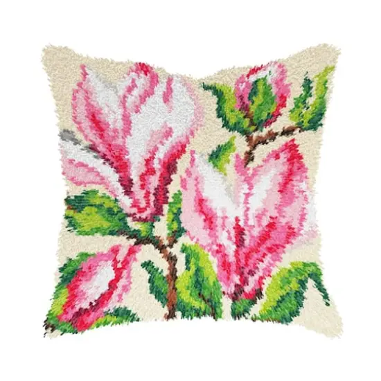 Orchidea Latch Hook Cushion Kit Magnolia  {1}