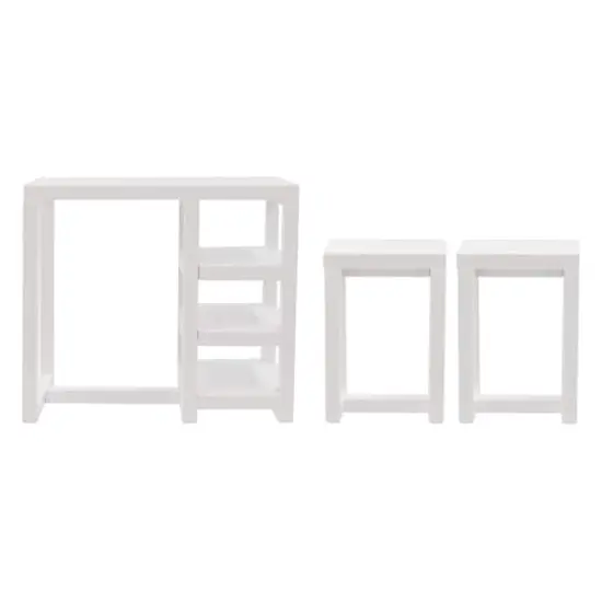 Mini White Bar Table & Chairs Set by Make Market&reg; {5}