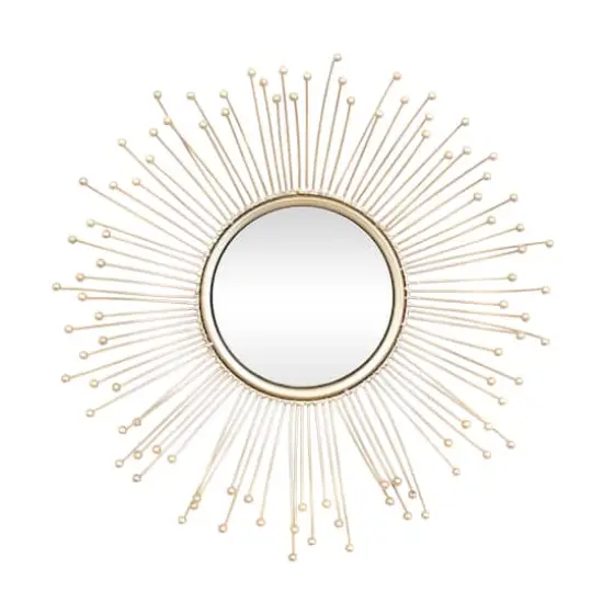 Gold Metal Glam Wall Mirror Set {5}
