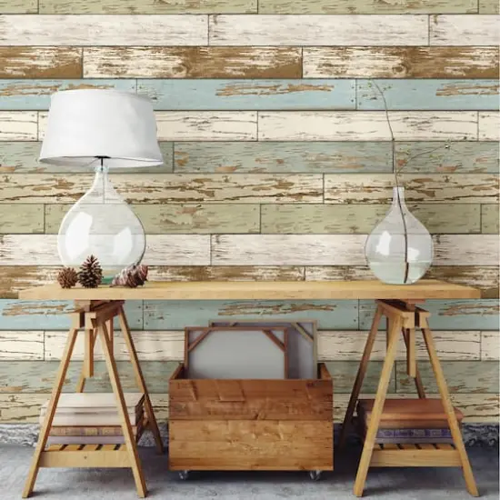 NuWallpaper Old Salem Vintage Wood Peel & Stick Wallpaper {3}