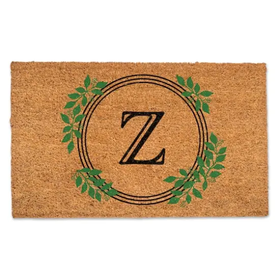 Laurel Circle Monogram Door Mat Z {1}