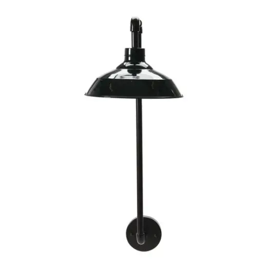 Hello Honey&reg; Metal Wall Sconce with Round Shade Black Finish {8}