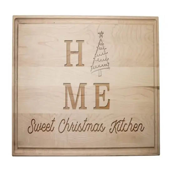 17" x 11" Sweet Christmas Kitchen Maple Cutting Board {1}
