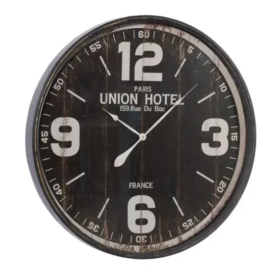Black Speedometer Style Round Metal Wall Clock {3}