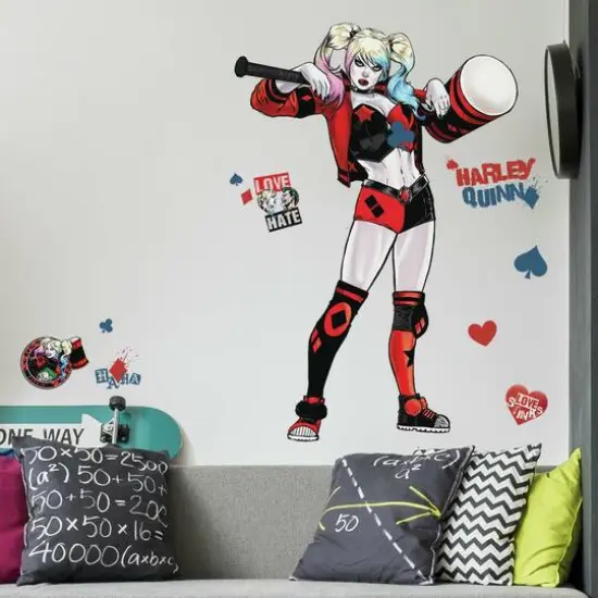RoomMates Harley Quinn Peel & Stick Giant Wall Decals {3}