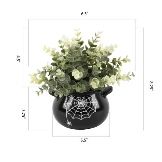 Flora Bunda&reg; Eucalyptus in Spider Web Cauldron {3}