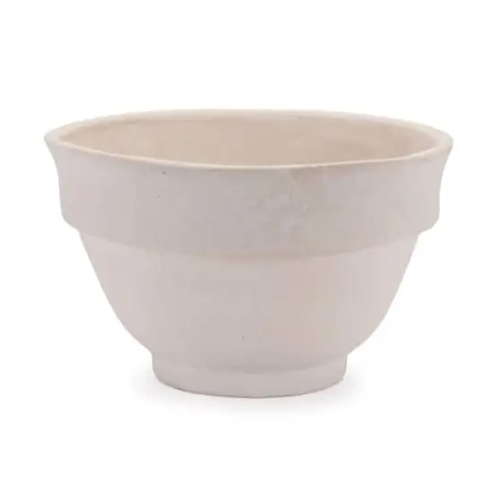 10" Beige Recycled Paper Chalk Bowl {1}