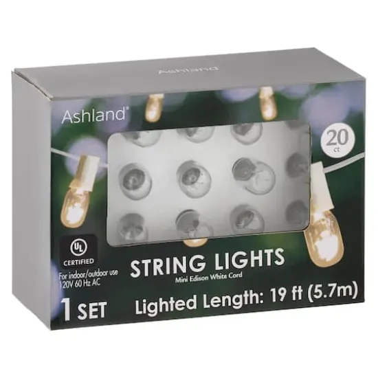 20ct. Mini Edison String Lights with White Cord by Ashland® {5}