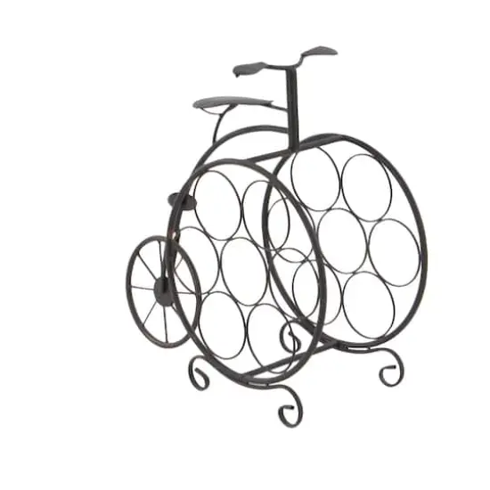 21"Rustic Brass Bicycle Wine Holder Rack {5}