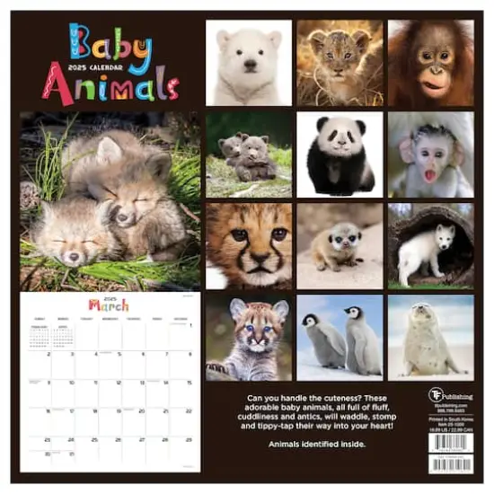 TF Publishing 2025 Baby Animals Wall Calendar {3}