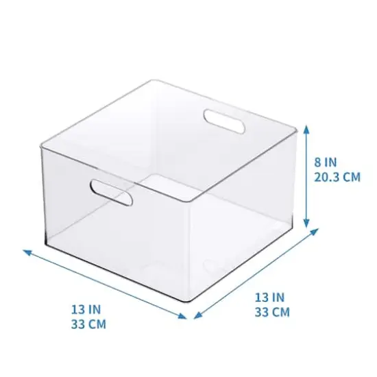 13" x 13" Clear Storage Bin with Handles by Simply Tidy&trade; {6}