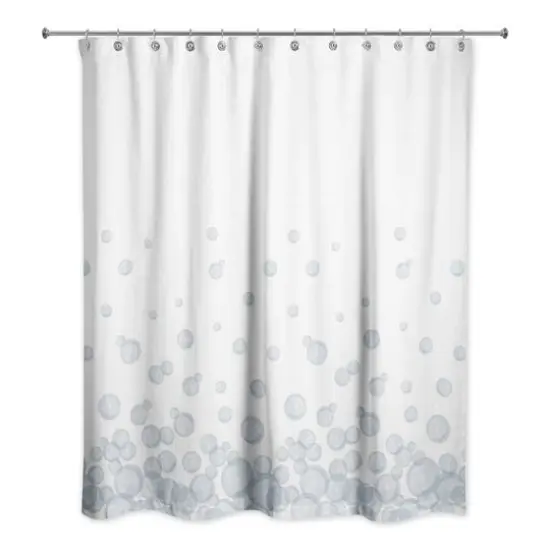 74" Bubbles Shower Curtain White {1}