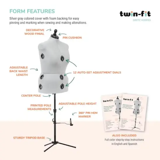 Dritz&reg; Twin-Fit Large Dress Form with Adjustable Tri-Pod Stand {5}