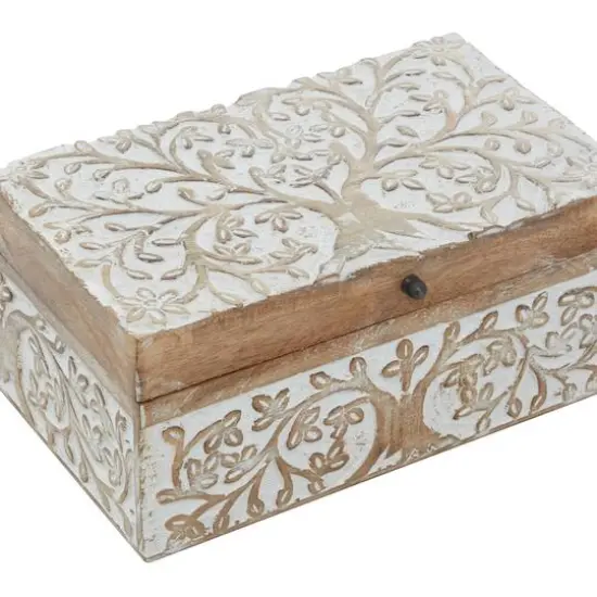 Natural Wooden Botanical Decorative Box Set {9}