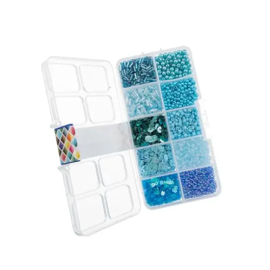 John Bead Mixed Sequins & Beads Kit Blue {3}