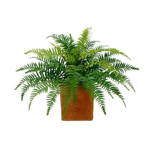 22" Artificial Fern Plant in Decorative Planter {1}