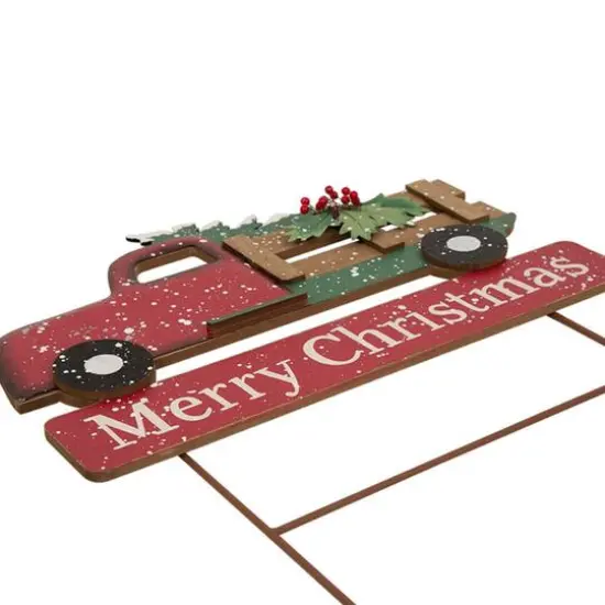 Glitzhome&reg; 24" Christmas Truck Yard Stack {5}