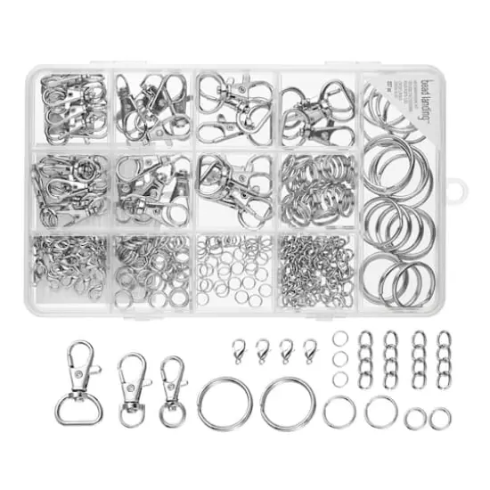 Rhodium Keychain-Making Findings Kit by Bead Landing&trade; {1}