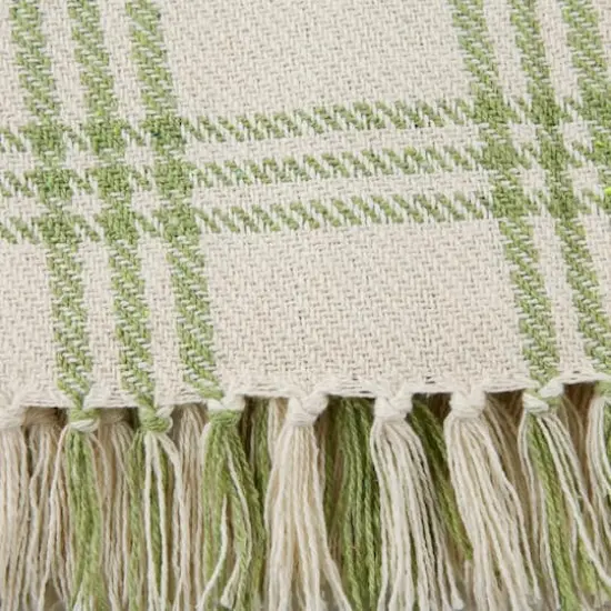 DII&reg; Antique Green Modern Farmhouse Plaid Throw {3}