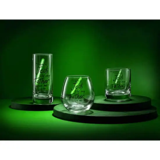 JoyJolt&reg; Star Wars&trade; 15oz. New Hope Luke Skywalker Green Lightsaber Stemless Drinking Glass, 2ct. {7}