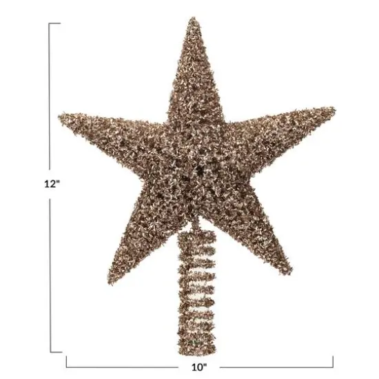 Hello Honey&reg; 12" Gold Plastic & Metal Star Tree Topper {4}