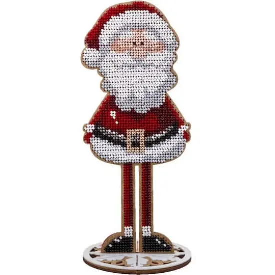 Wonderland Crafts Santa Clause Bead Embroidery on Wood Kit {1}