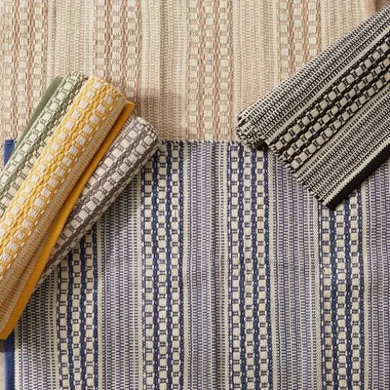 DII&reg; French Blue Dobby Stripe Hand-Loomed Rug, 2ft. x 3ft. {9}