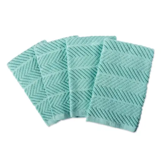 DII&reg; Chevron Luxury Barmops, 4ct. Aqua {1}