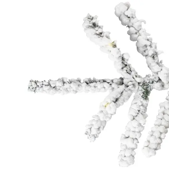 6.5ft. Pre-Lit Medium IPT Artificial Flocked Garden Christmas Tree, Warm White LED Lights {7}