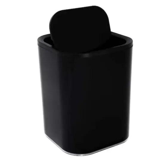 Bath Bliss Black Acrylic 8L Waste Bin {1}