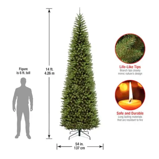 14ft. Unlit Kingswood&reg; Fir Pencil Artificial Christmas Tree {5}