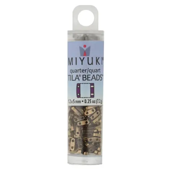 Miyuki&reg; 1.2mm Glass Quarter Tila Beads Dark Bronze {4}