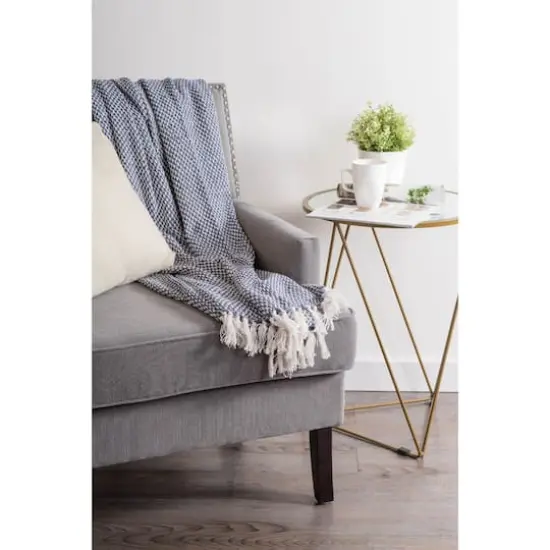 DII&reg; Nautical Blue Woven Throw {6}