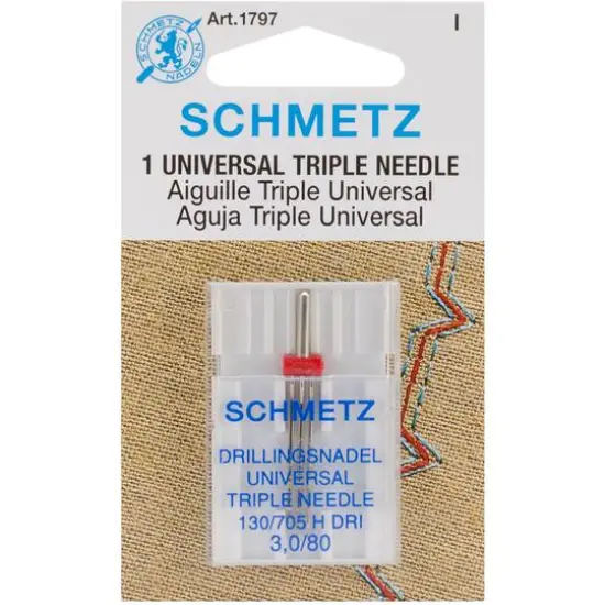 SCHMETZ Universal Triple Machine Needle, 0/80 {1}