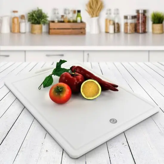 Martha Stewart White Plastic Cutting Board {4}