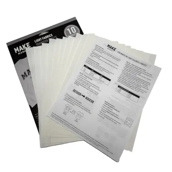 8.5" x 11" Light Fabric Transfer Sheets, 10ct. by Make Market&reg; {3}