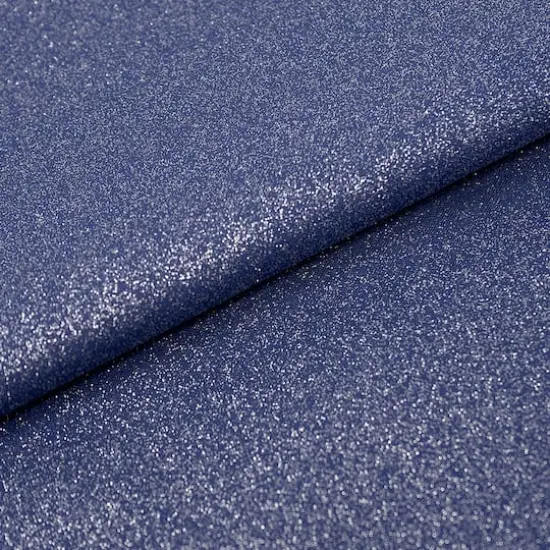 SINGER Solid Glitter Cotton Fabric Navy Blue {3}