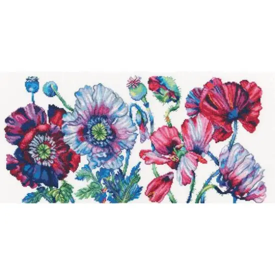 RTO Purple Poppies Counted Cross Stitch Kit {1}