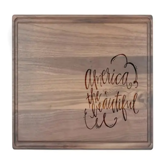 17" America The Beautiful Cutting Board Walnut {1}