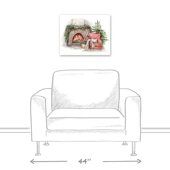 Cozy Fireplace Canvas Wall Art {6}