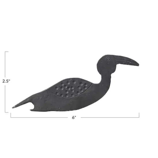 Hello Honey&reg; Black 2.5" Metal Bird Shaped Bottle Opener {3}