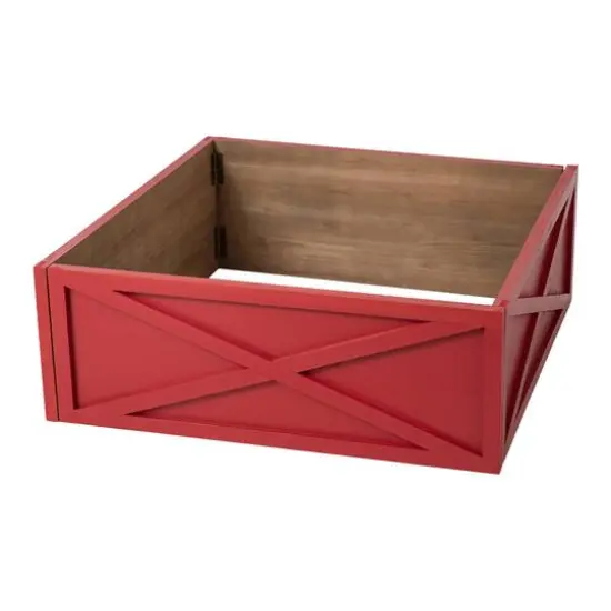 Glitzhome&reg; Red Wood Tree Collar {1}