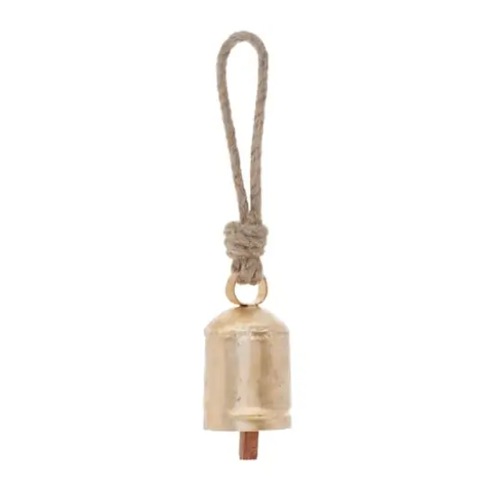 3.5" Gold Metal Bell Ornaments, 6ct. {3}