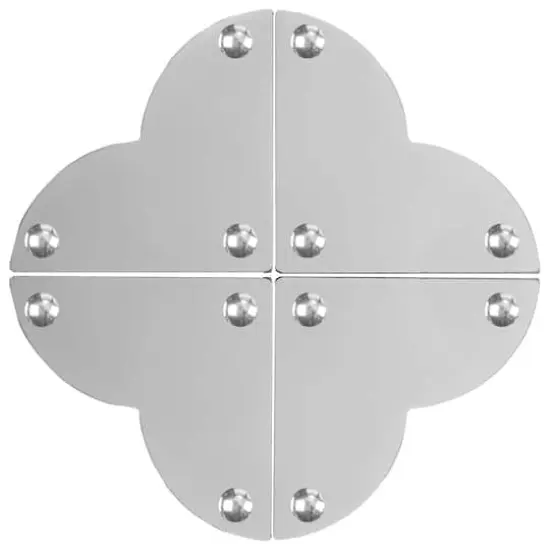 Dritz&reg; Home Pack of 3 Large Textured Quatrefoil Corners, 3ct. Nickel {7}