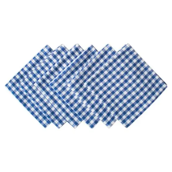 DII&reg; Blue Farm Check Napkin, 6ct. {1}