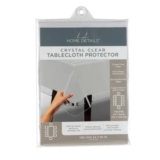 Home Details 90" Clear Tablecloth Protector {4}